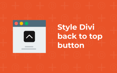 How to enable and style Divi back to top button